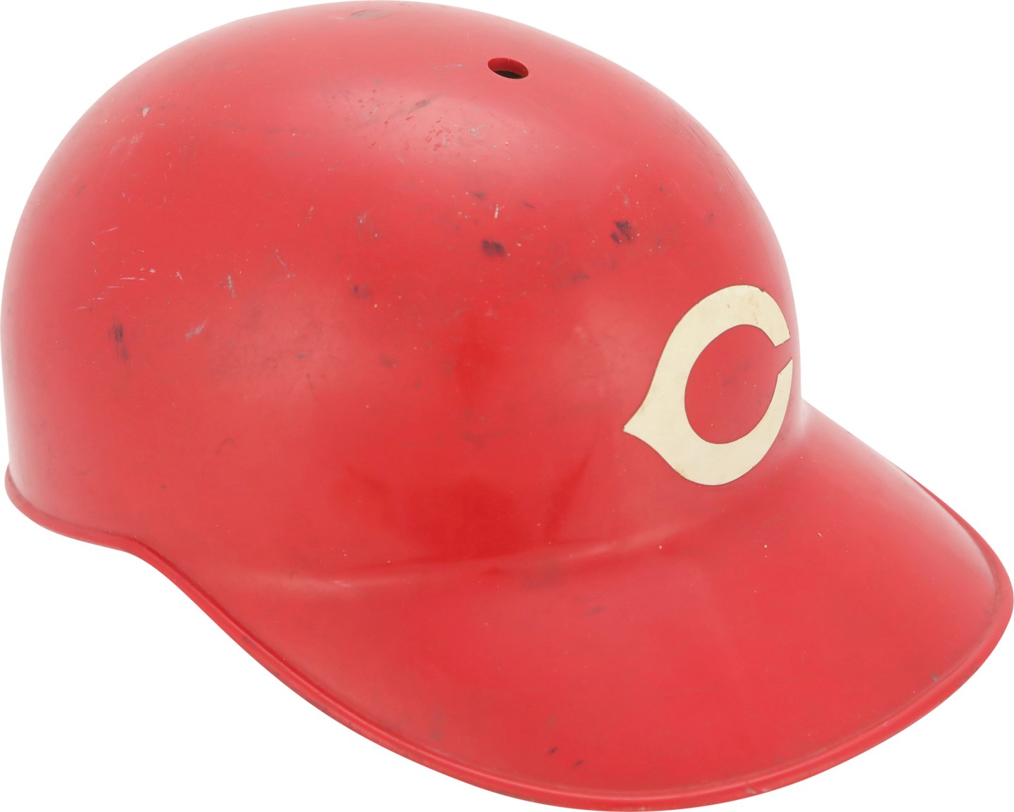 Pete Rose & Cincinnati Reds - 1970s Pedro Borbon Cincinnati Reds Game Used Helmet (Displayed in Reds Museum)