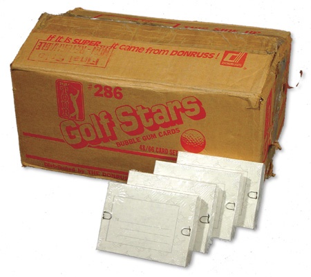 Unopened Wax Packs Boxes and Cases - 1982 Donruss Golf Factory Set Case