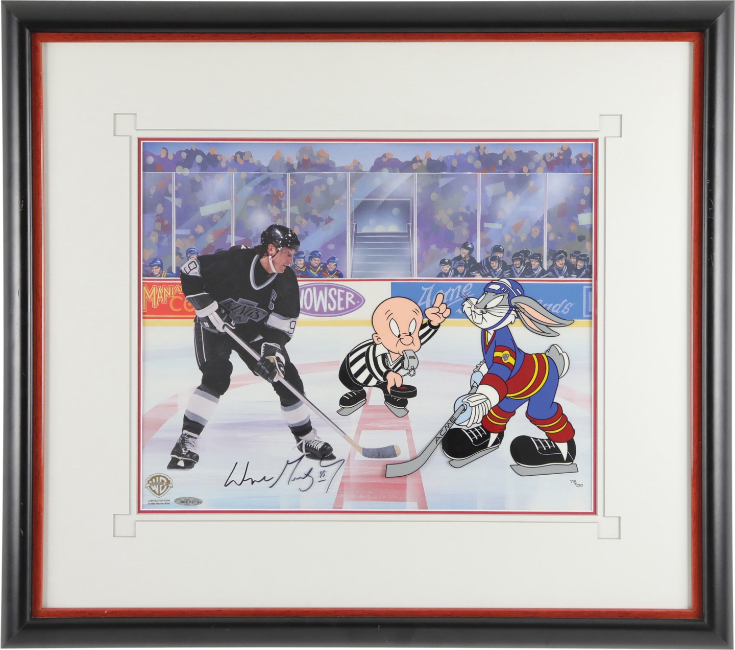 Hockey - 1995 Wayne Gretzky Signed Limited-Edition Warner Bros. Animation Cel (Upper Deck)
