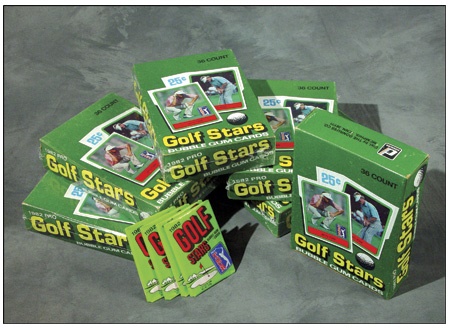 Unopened Wax Packs Boxes and Cases - 1982 Donruss Golf Wax Boxes (10)
