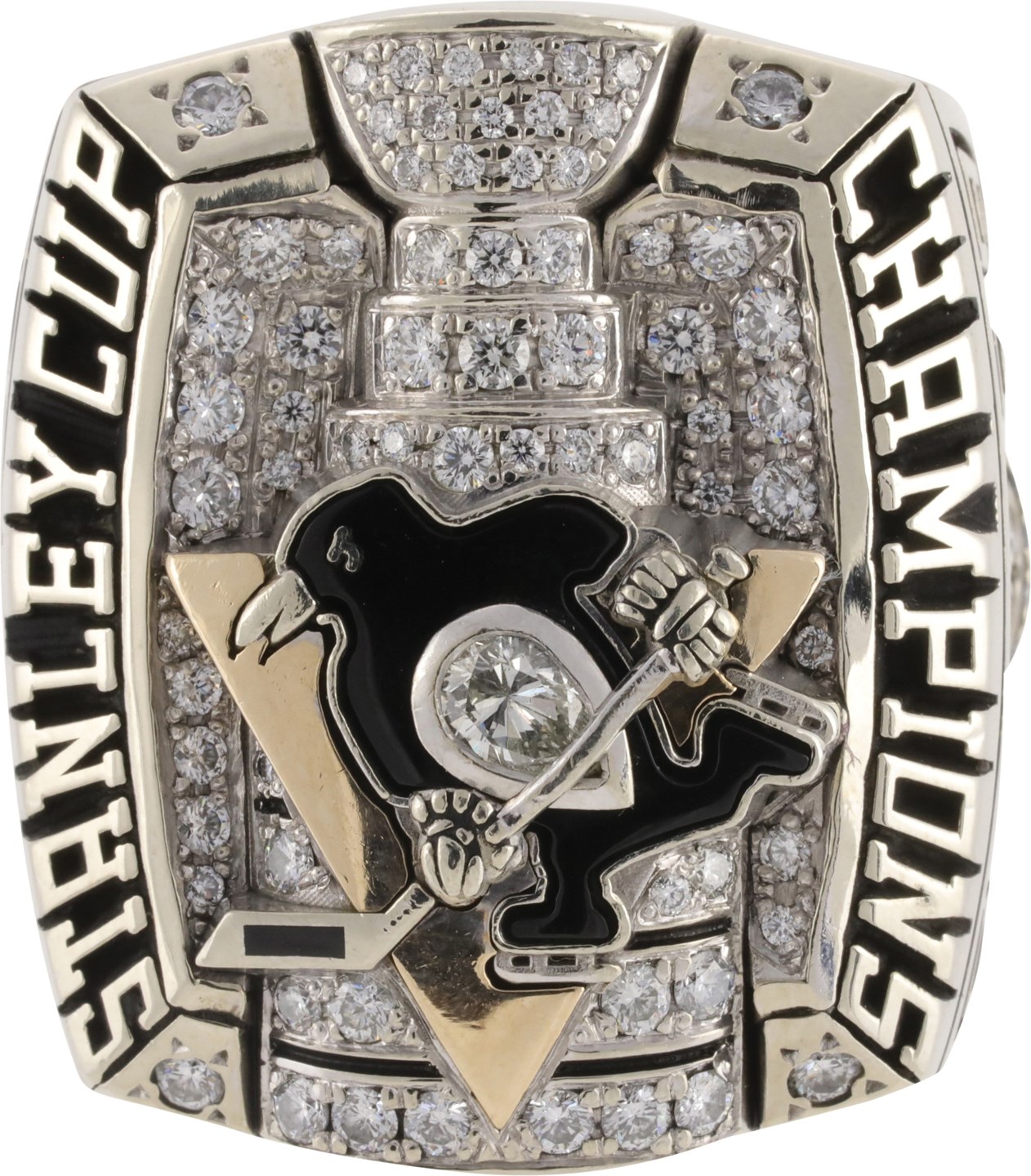 Hockey - 2009 Phil Bourque Pittsburgh Penguins Stanley Cup Championship Ring