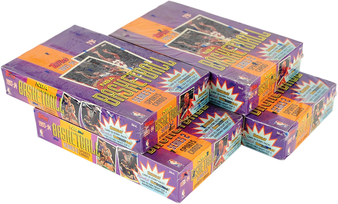 - 1993-1994 Topps Basketball Series 2 Wax Box Collection (4)
