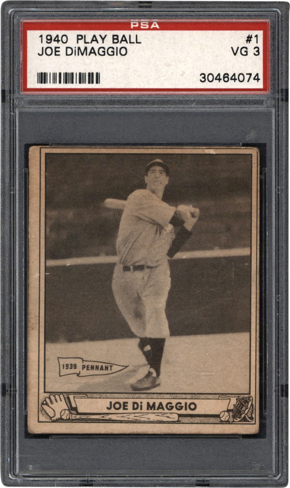 Baseball and Trading Cards - 1940 Play Ball #1 Joe DiMaggio PSA VG 3