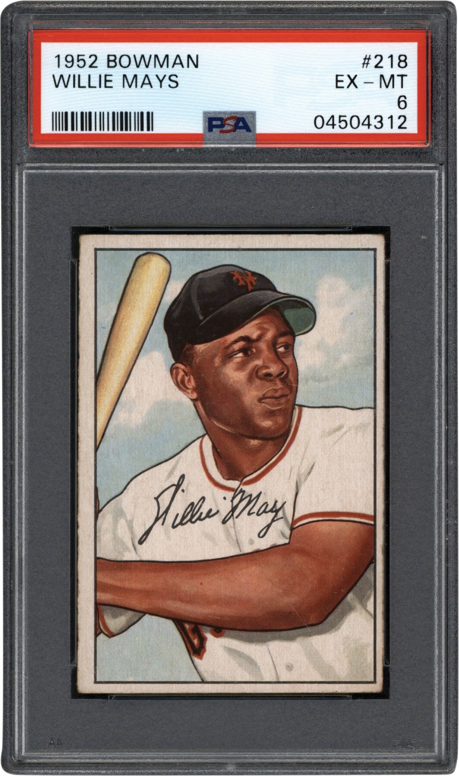 Baseball and Trading Cards - 1952 Bowman #218 Willie Mays PSA EX-MT 6