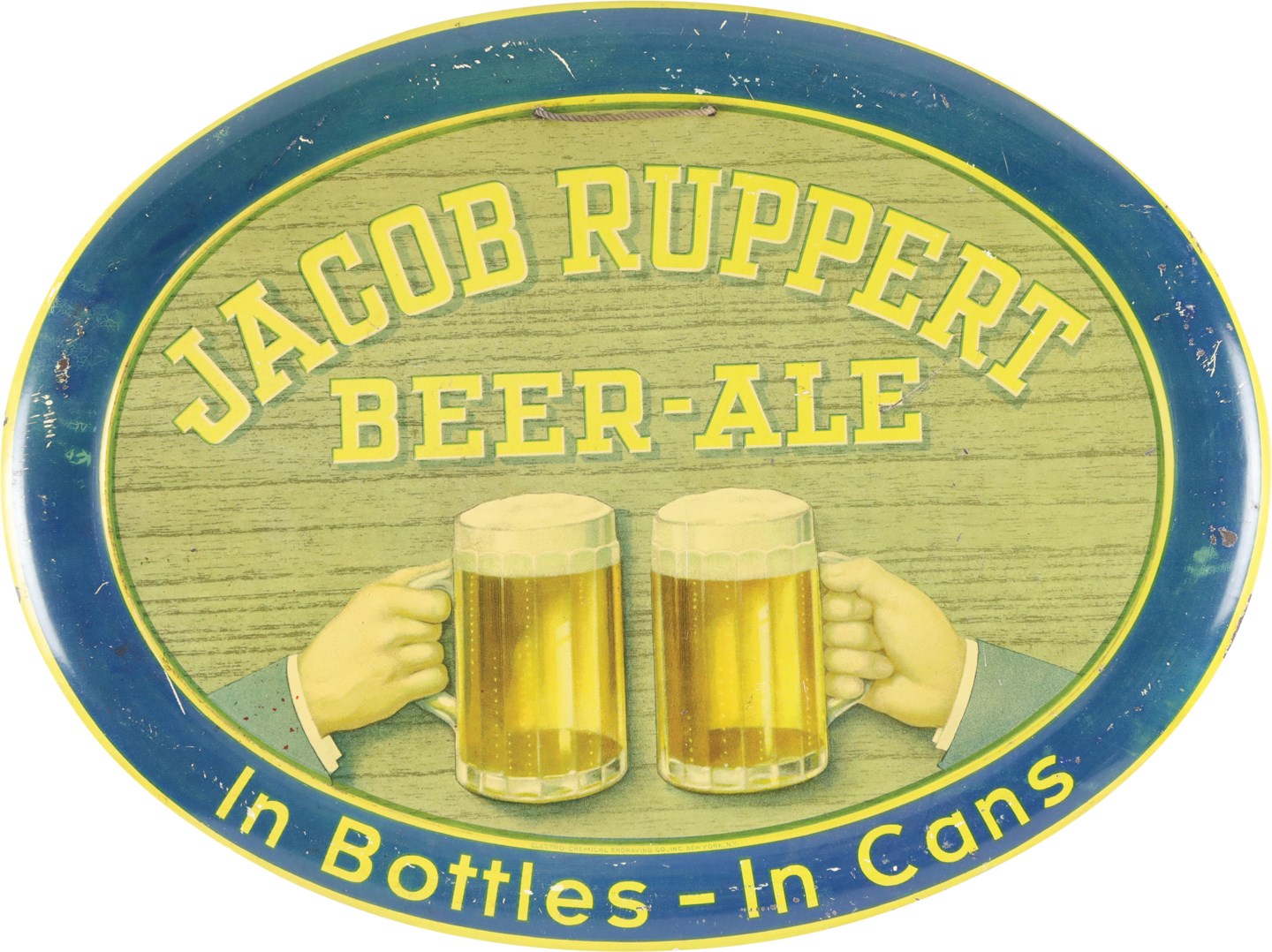 - Jacob Ruppert Beer-Ale Metal Advertising Sign