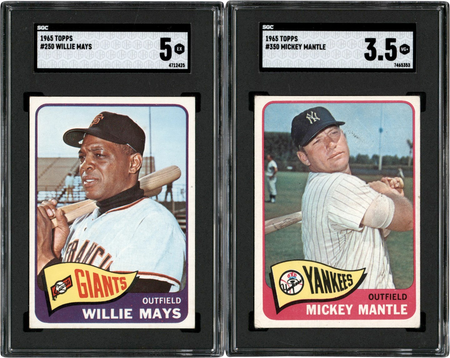 - 1965 Topps Complete Set w/SGC Mantle & Mays (598)