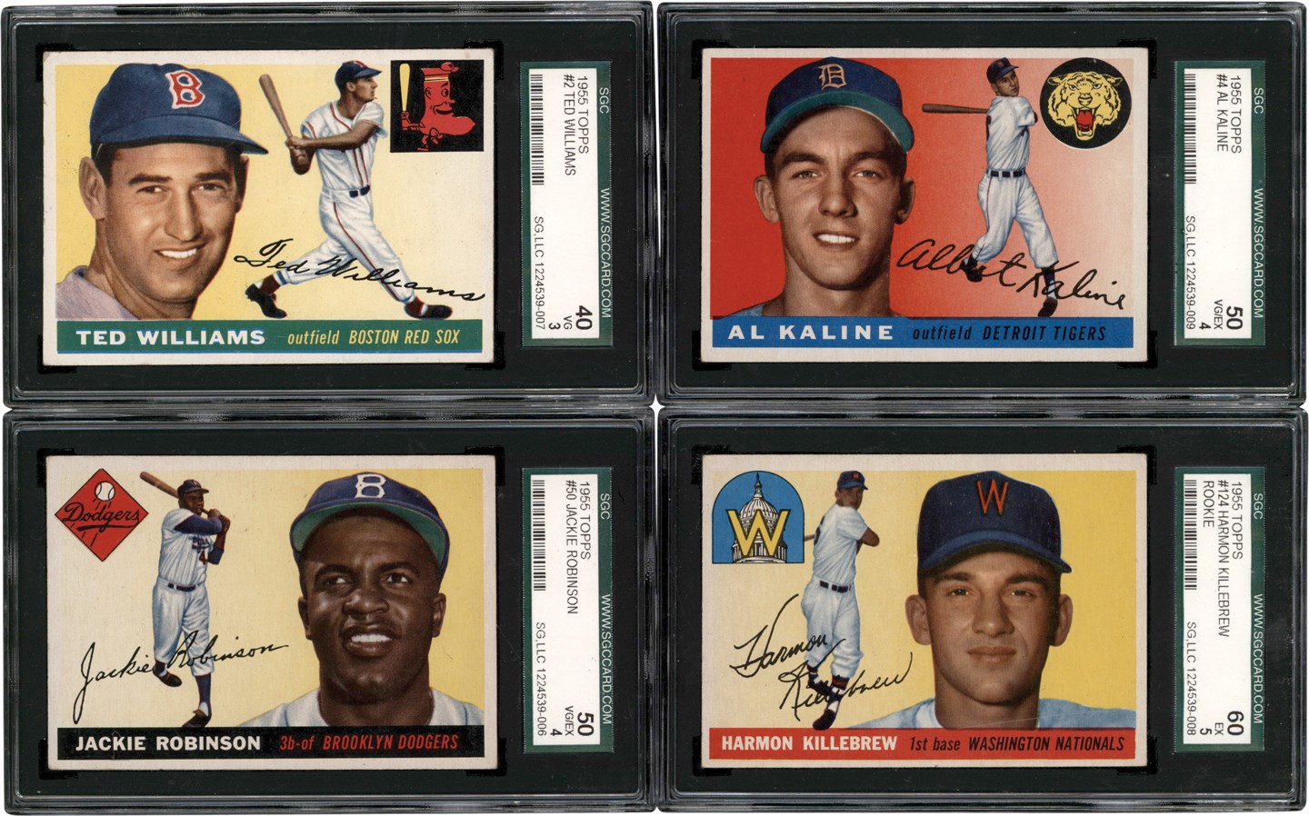 - 1955 Topps Collection w/SGC Jackie Robinson & Ted Williams (11)