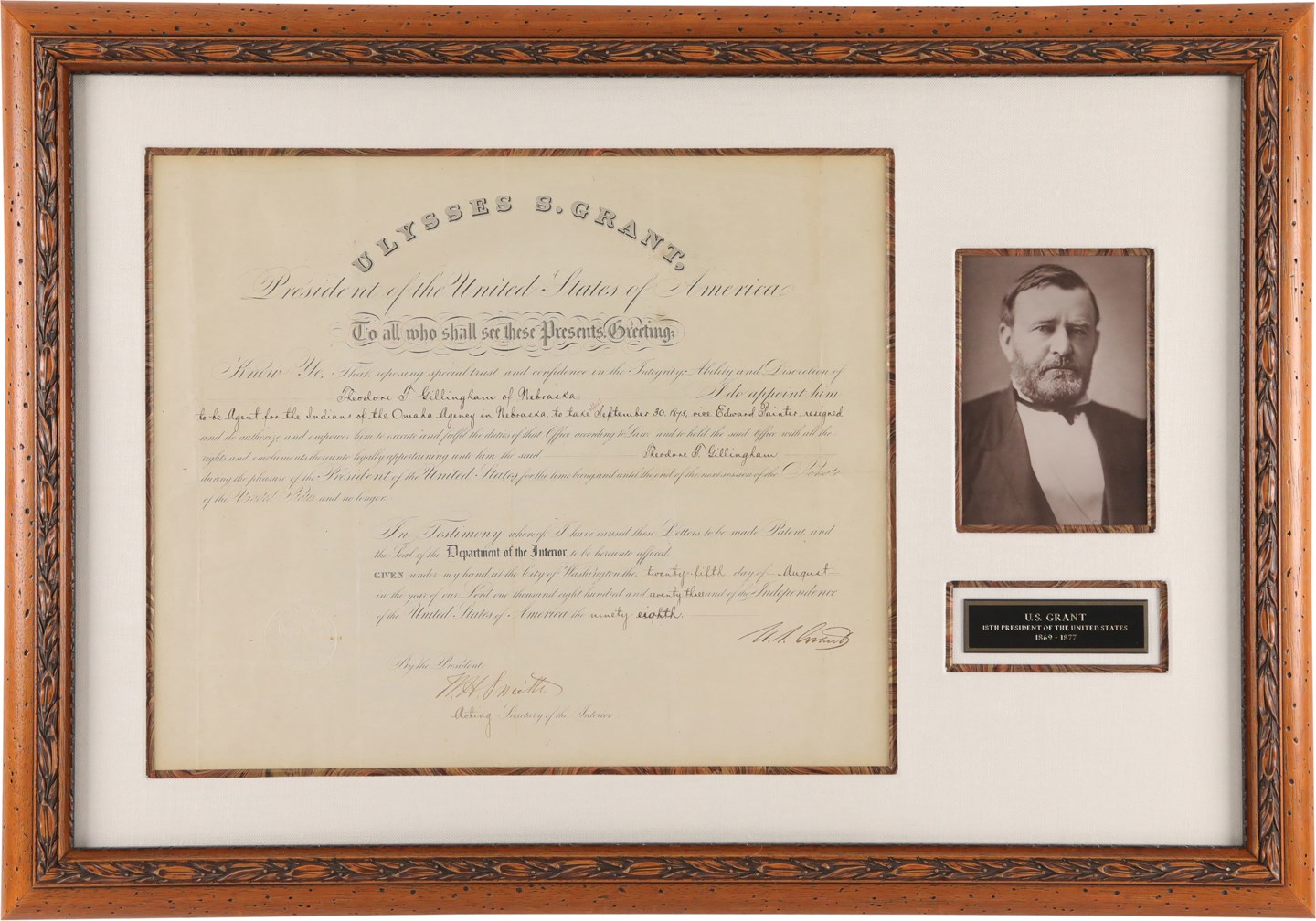 Historical Autographs - 1873 Ulysses S. Grant Signed Presidential Appointment (PSA MINT 9)