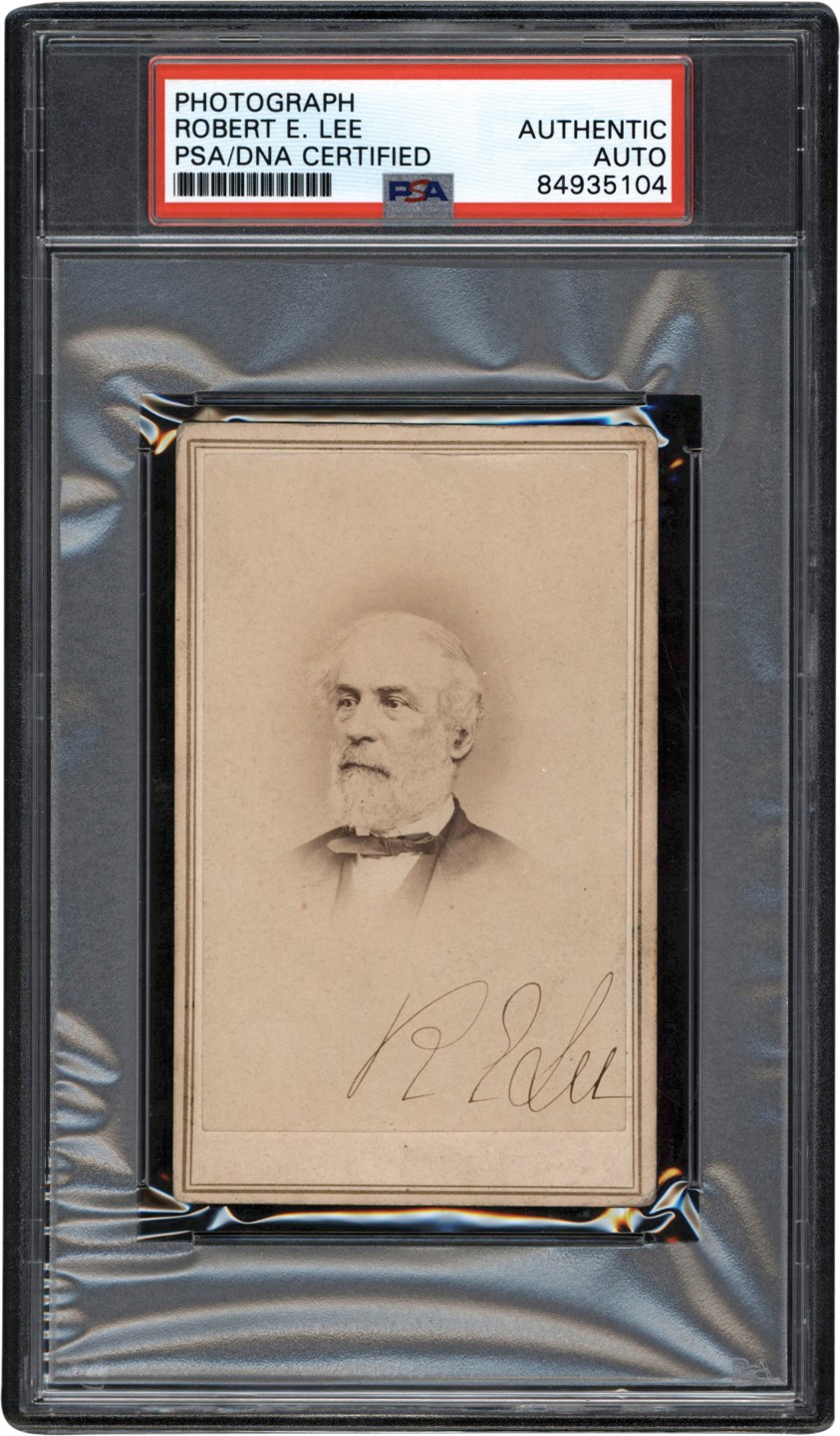 Historical Autographs - 1860s Robert E. Lee Signed Carte de Visite (PSA)