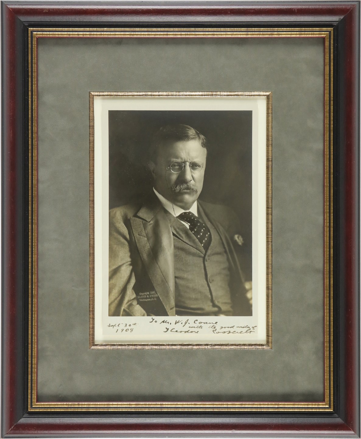 - Gorgeous 1908 Theodore Roosevelt Signed Photograph as President (PSA)