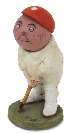 All Sports - 1920s German Bobber Figure of a Cricketer.