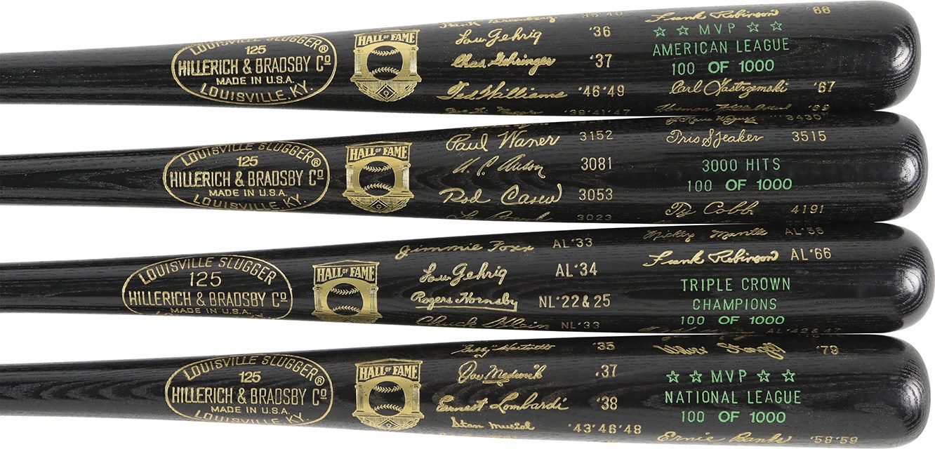 - Baseball Hall of Fame Bat Collection (4)