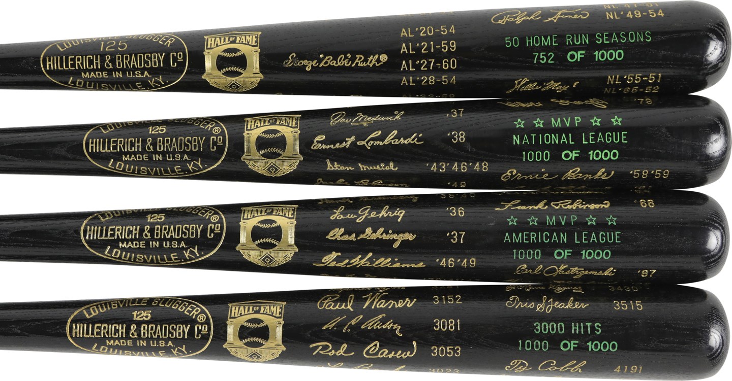 Baseball Memorabilia - Cooperstown Hall of Fame Bat Collection (4)