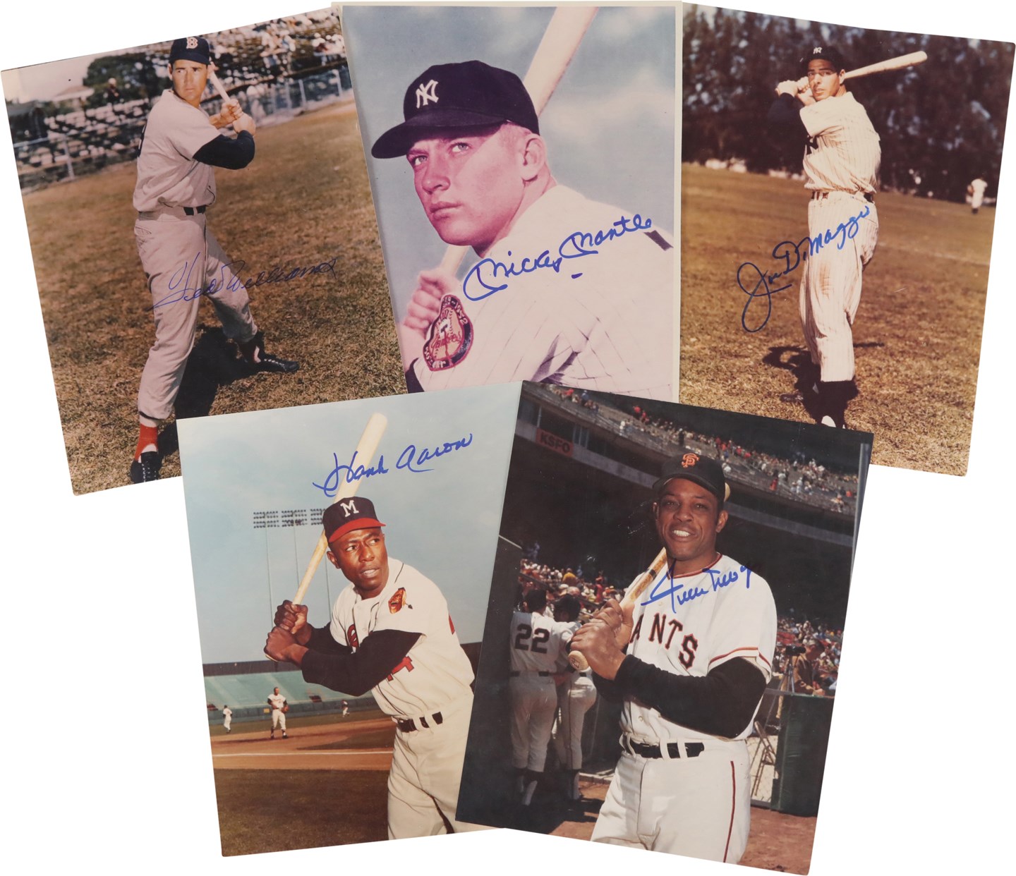 - Hall of Famers Signed Photograph Collection w/Mantle, Williams & Mays (30)