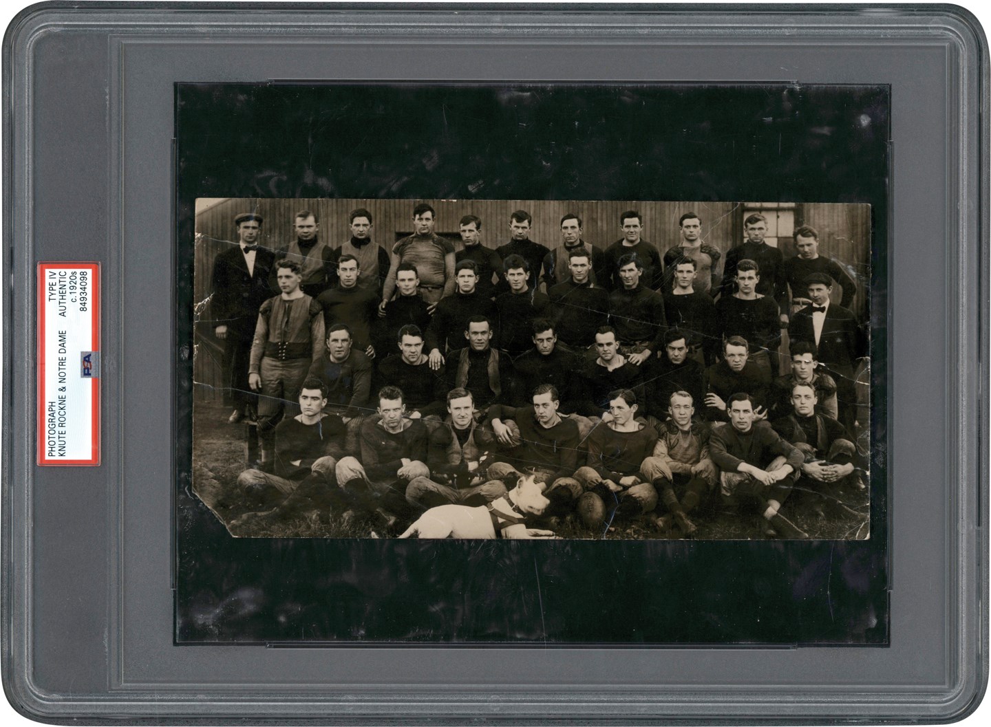 Vintage Sports Photographs - Knute Rockne and Notre Dame Fighting Irish Football Team Photograph (PSA)