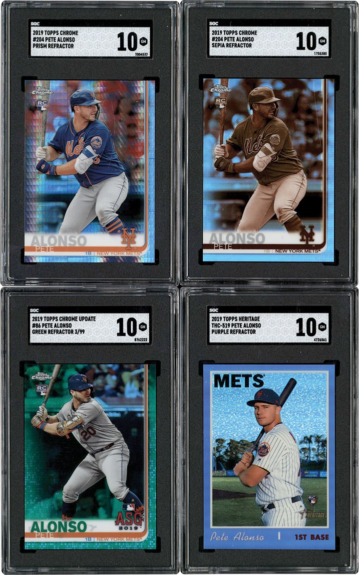 - 2016-2019 Pete Alonso Rookie Collection (250+) with Four SGC 10s