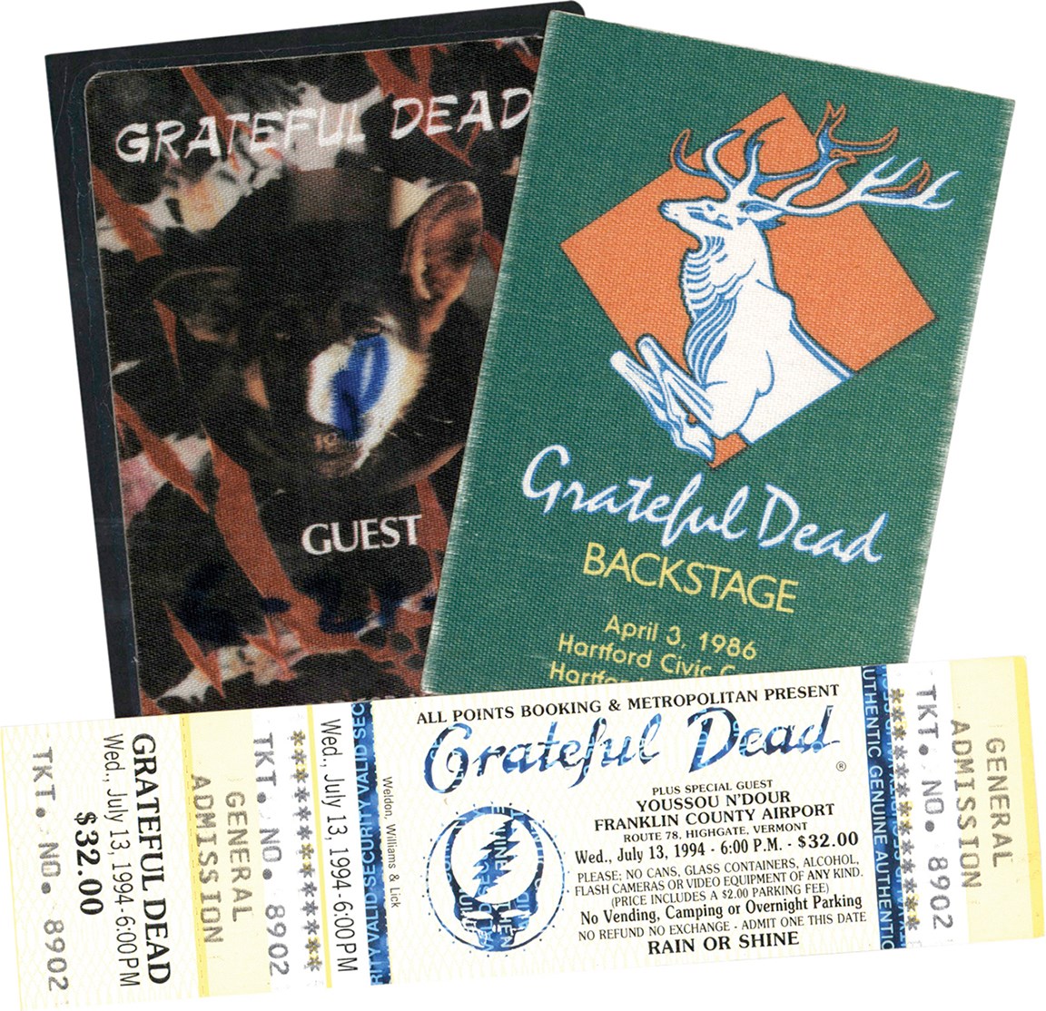 - Grateful Dead Passes (2) & Full Ticket