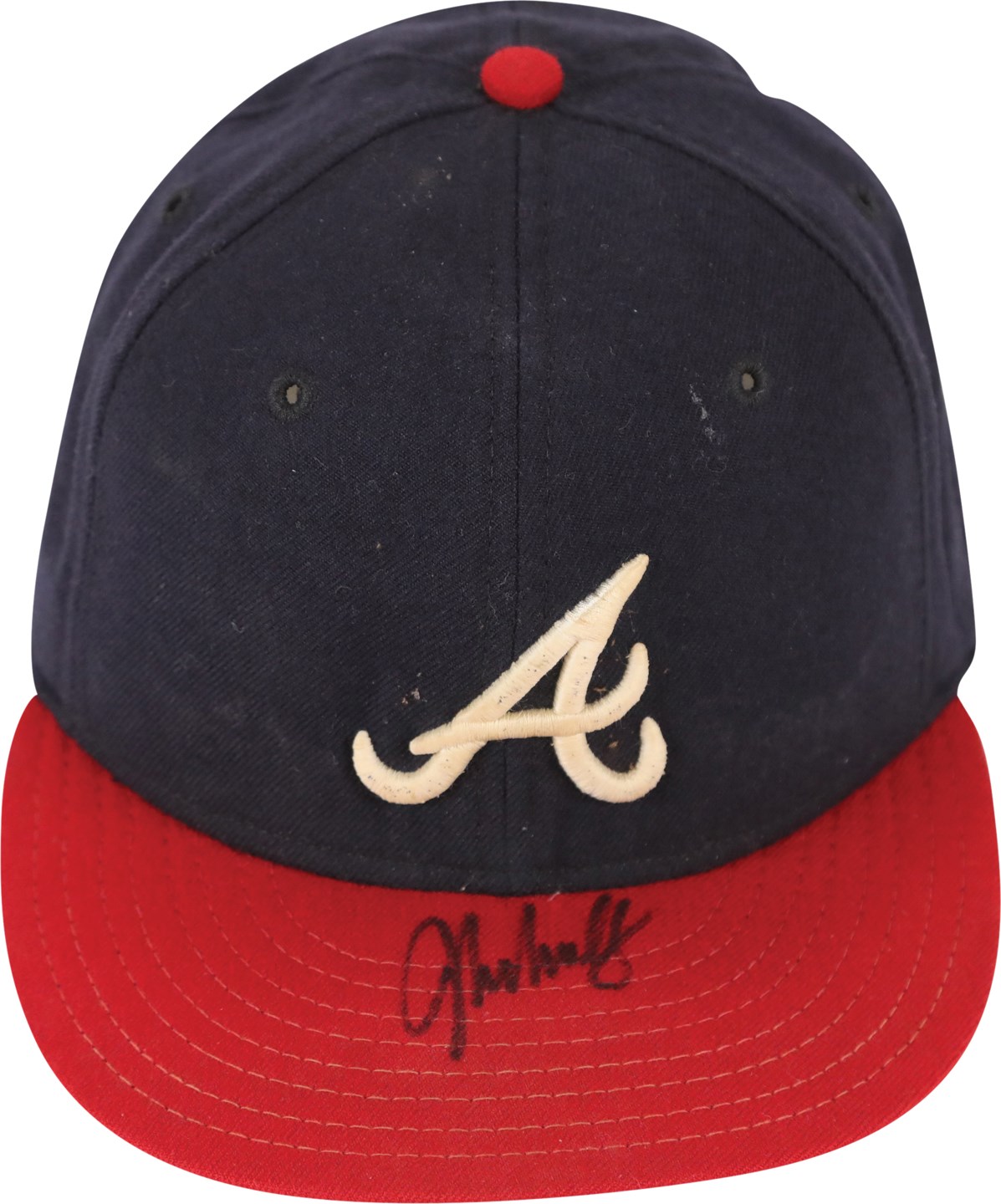 - 1997 John Smoltz Atlanta Braves Signed Game Used Hat Attributed to NLCS (Coach COA)
