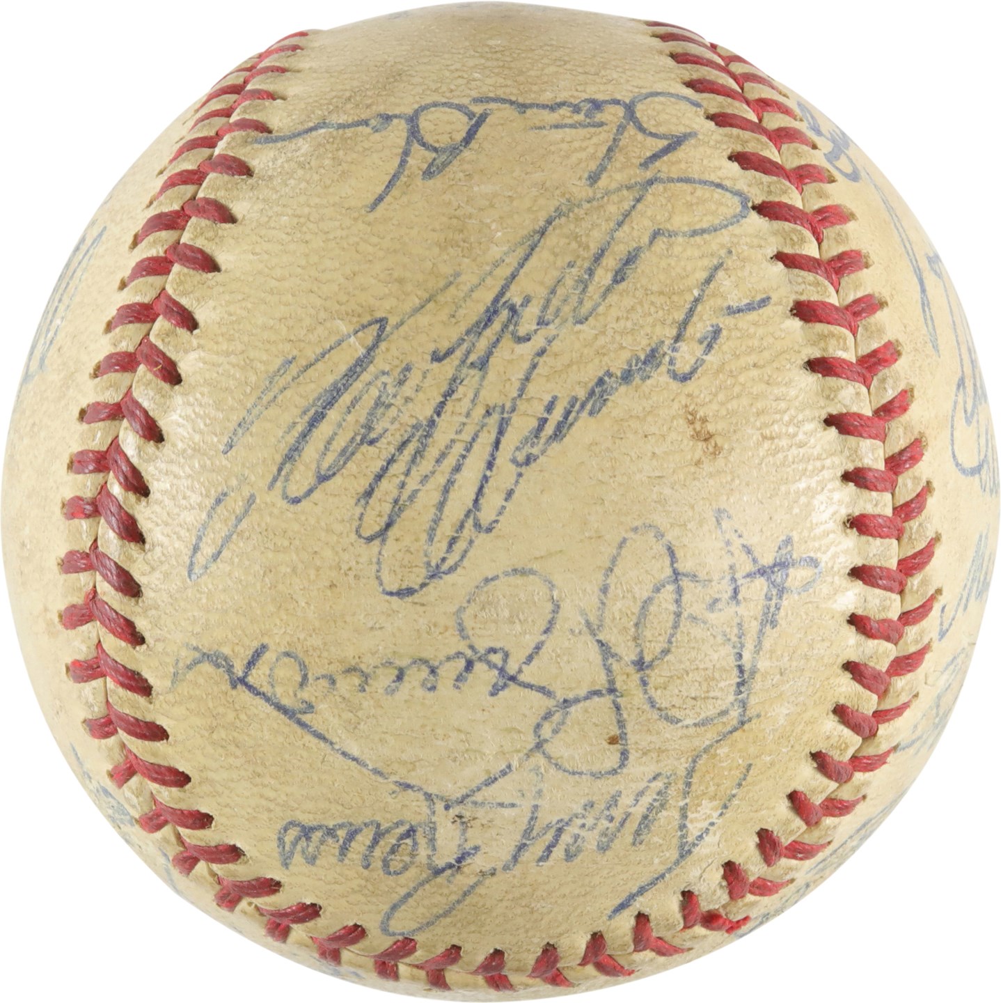 Baseball Autographs - 1971 Pirates & Cardinals Team Signed Baseball w/Roberto Clemente (PSA)