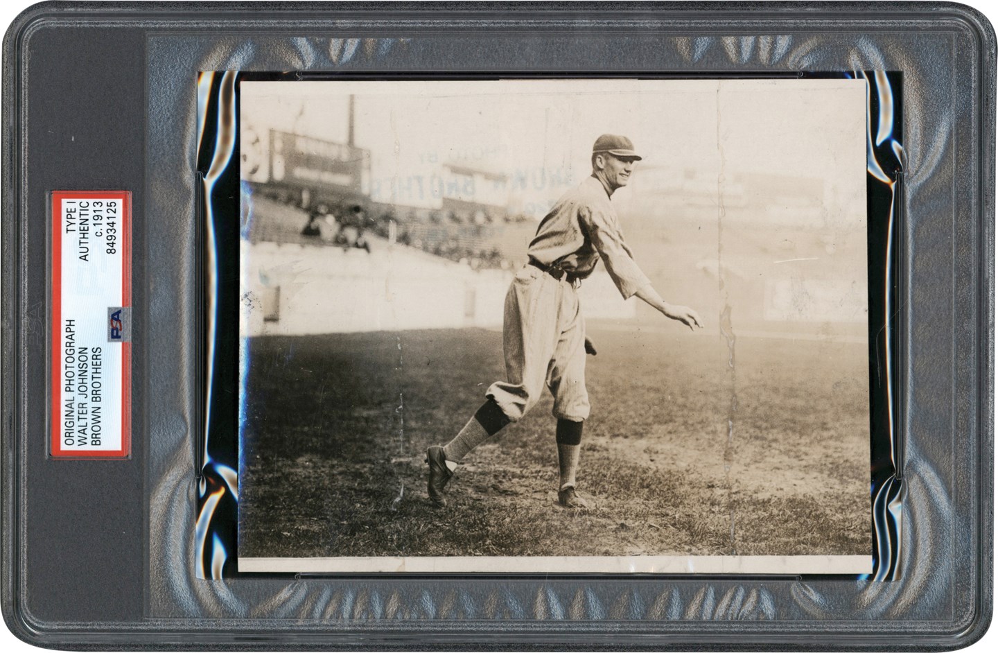 Vintage Sports Photographs - 1913 Walter Johnson Photograph Brown Brothers (PSA Type I)