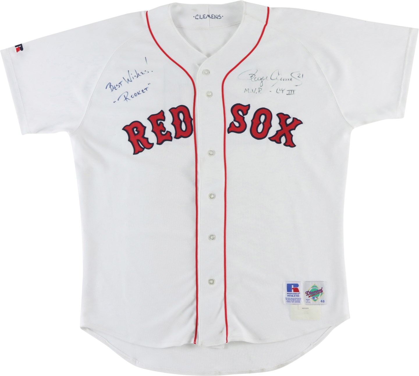 - 1995 Roger Clemens Boston Red Sox Signed Game Jersey (PSA)