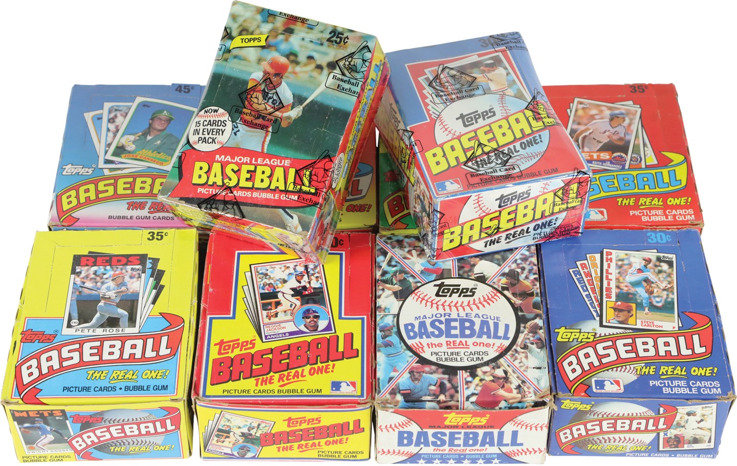 - 1980-1989 Topps Baseball Unopened Wax Box Complete Run (10) (BBCE)