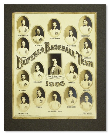 19th Century Baseball - 1903 Buffalo Bisons Cabinet Photo (7.5x9.5”)