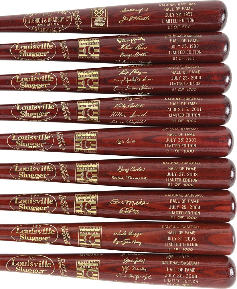 - Limited Edition Hall of Fame Bat Collection (9)