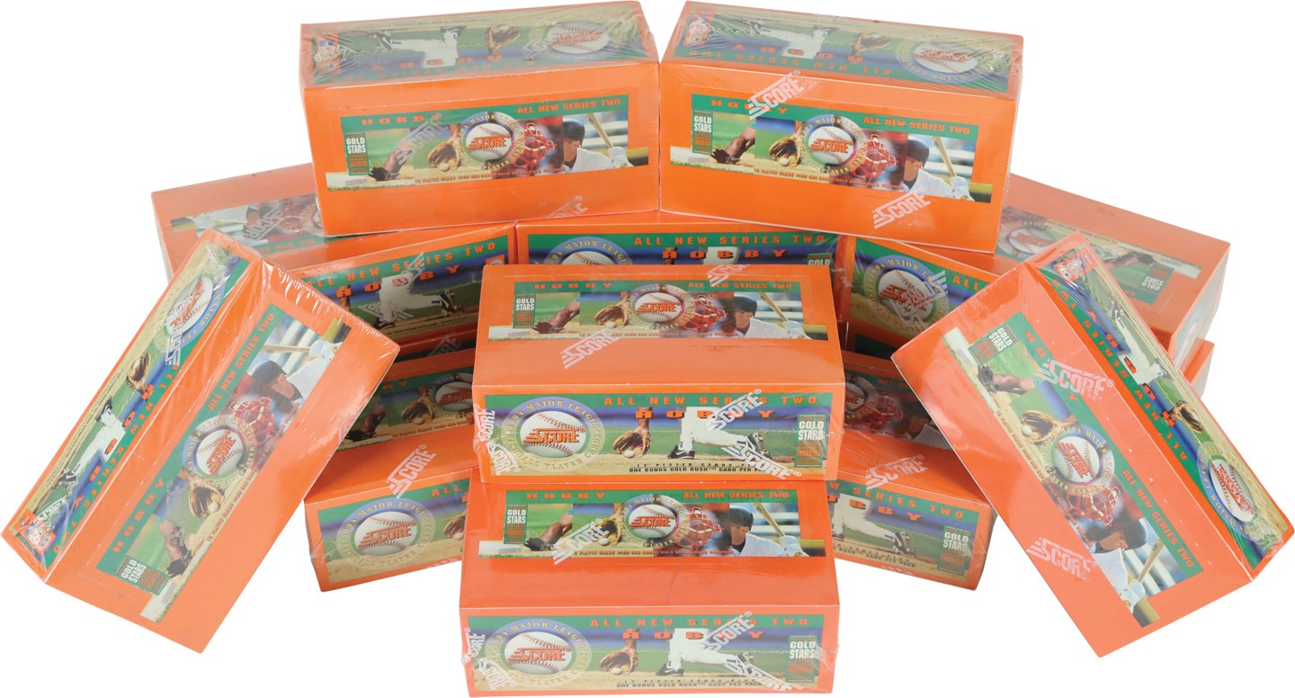 - 1994 Score Baseball Series 2 Hobby Unopened Wax Box Collection (14)