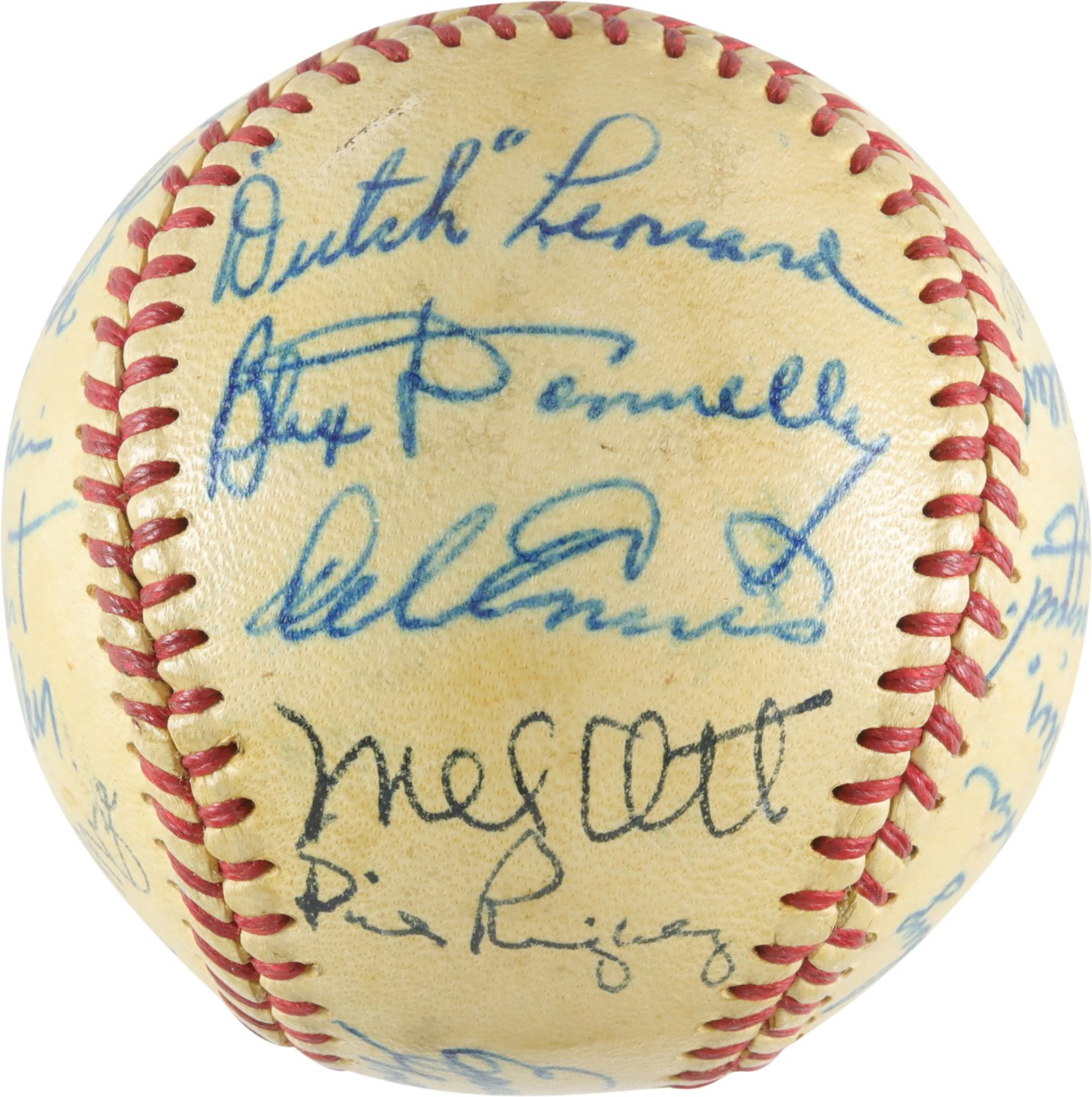 Baseball Autographs - 1948 New York Giants & Philadelphia Phillies Signed Baseball w/Mel Ott (PSA)