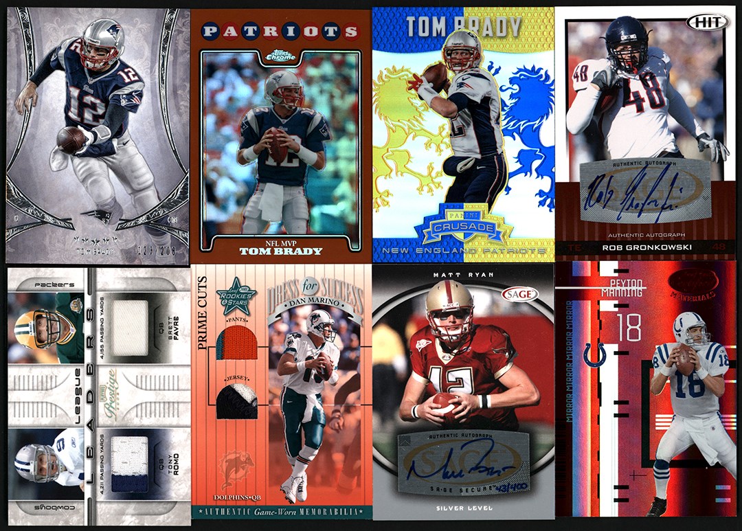 - 2001-2017 Football Rookie, Jersey, & Autograph Card Collection (257)
