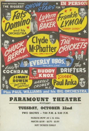 Chuck Berry & Others Concert Handbill (6x9”)