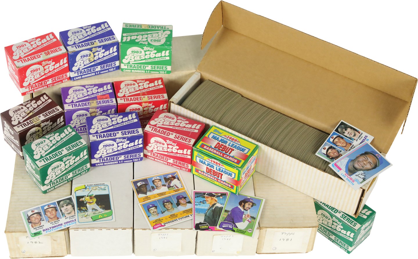 - 1980-1989 Topps Baseball Set Collection (49)