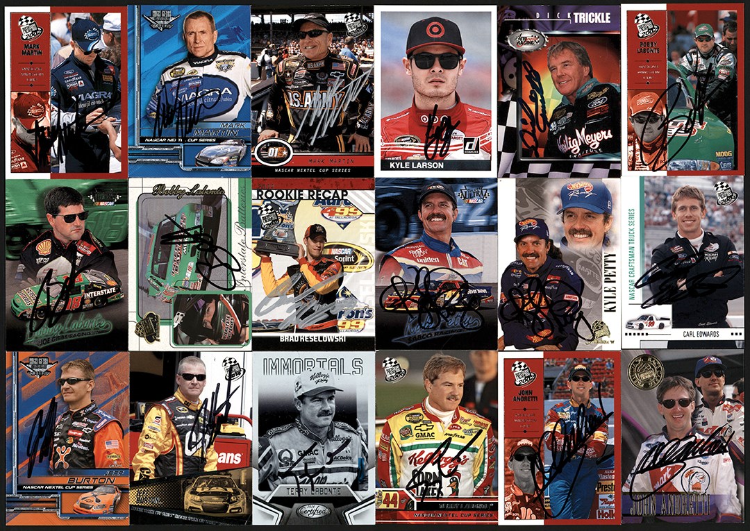 - ASCAR Legends & Stars Signed Racing Card Collection (90)