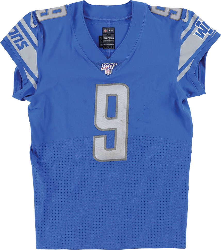 - Historic 2019 Matthew Stafford Breaks NFL Record for Fastest to 40,000 Passing Yards Game Worn Jersey (Photo-Matched to FOUR Games)