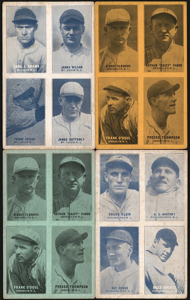 - 931-1932 Exhibits 4 on 1 Collection (8) with Hall of Famers