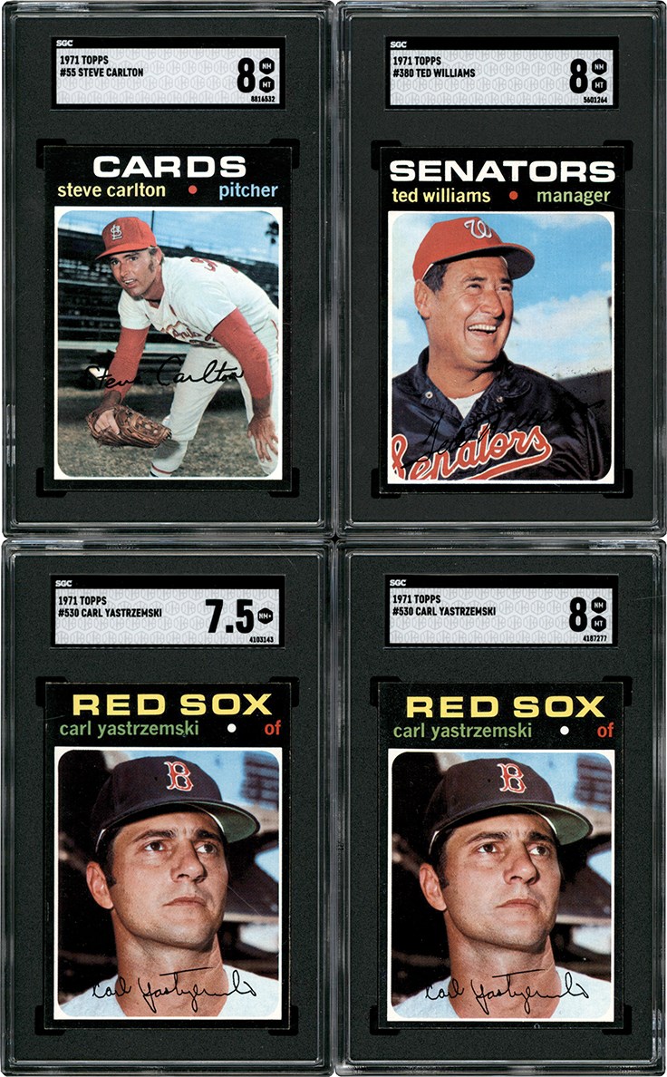 - 971 Topps Baseball Card Collection w/Yastrzemski & Ted Williams (16)