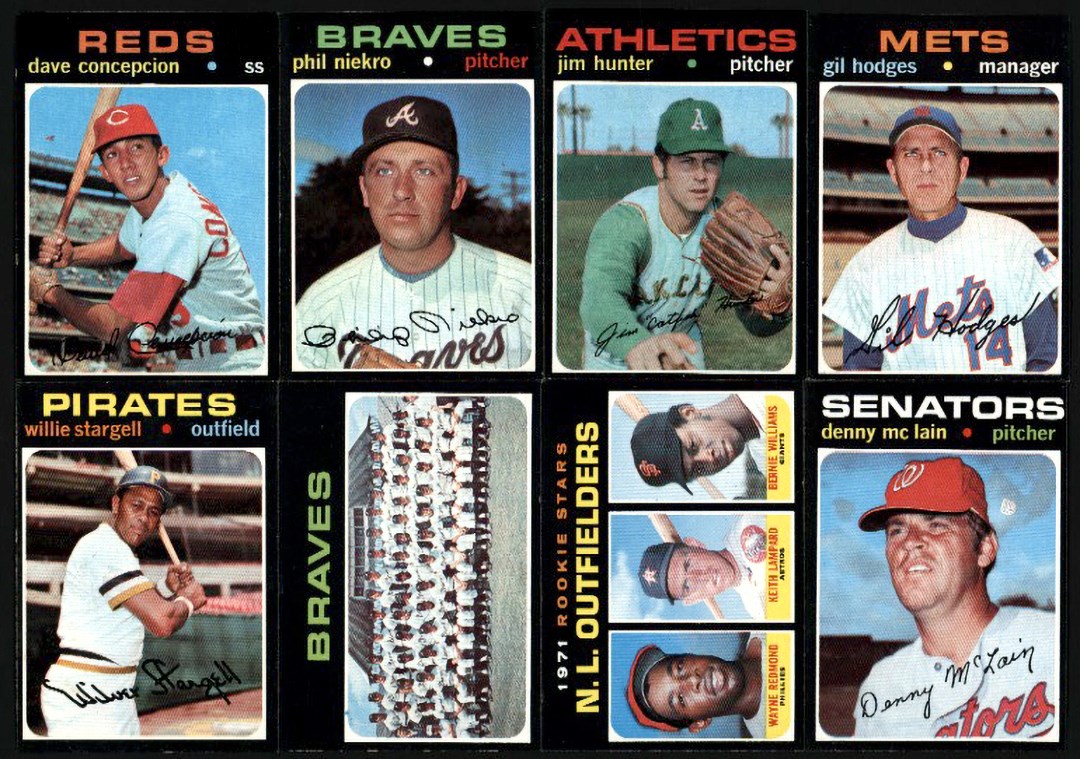 - 1971 Topps Baseball Collection w/Hodges & Concepcion Mini Hoard (800)