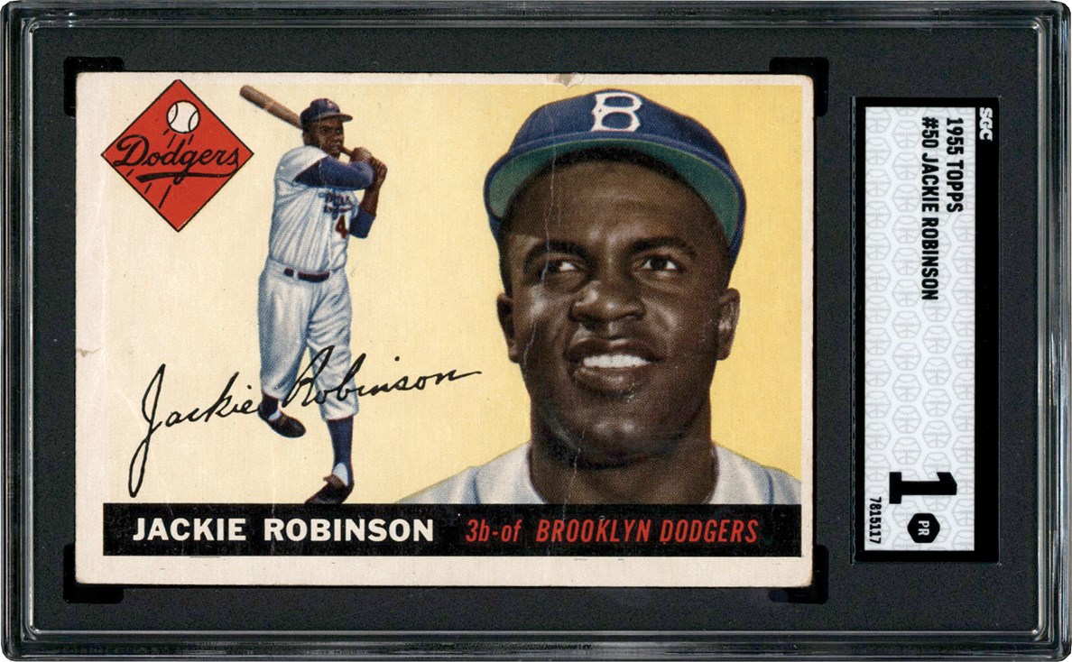 - 955 Topps Baseball #50 Jackie Robinson SGC PR 1