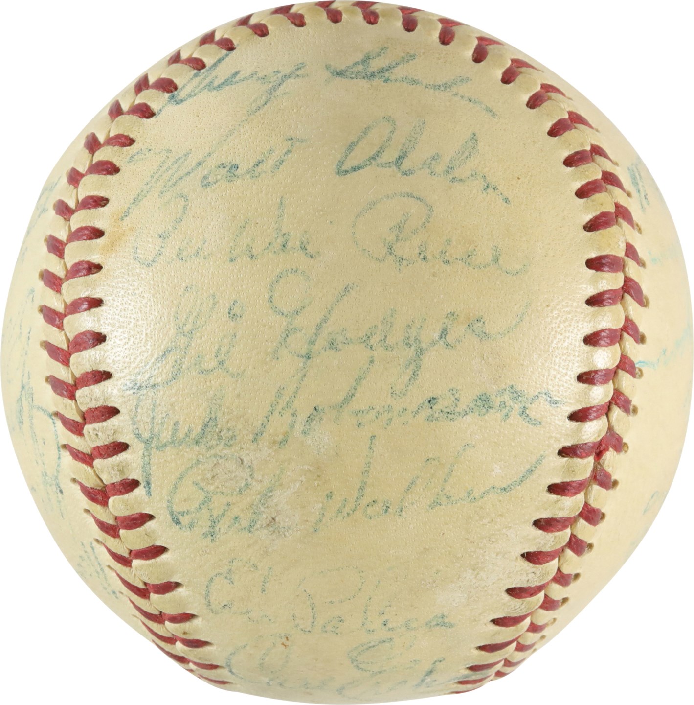 - 1954 Brooklyn Dodgers Team-Signed Baseball w/Jackie Robinson (PSA)