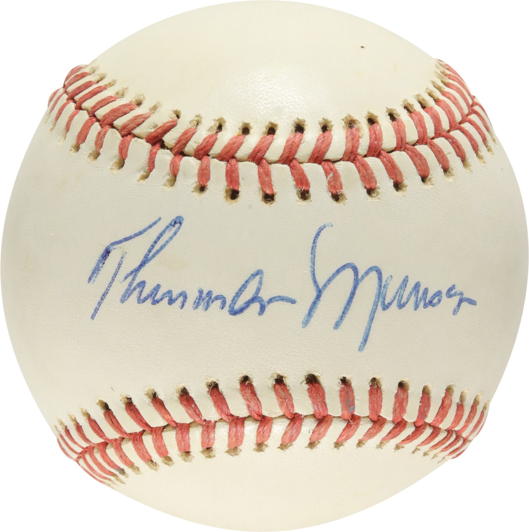 Baseball Autographs - Spectacular Thurman Munson Single-Signed Baseball (PSA NM-MT 8.5 Overall)