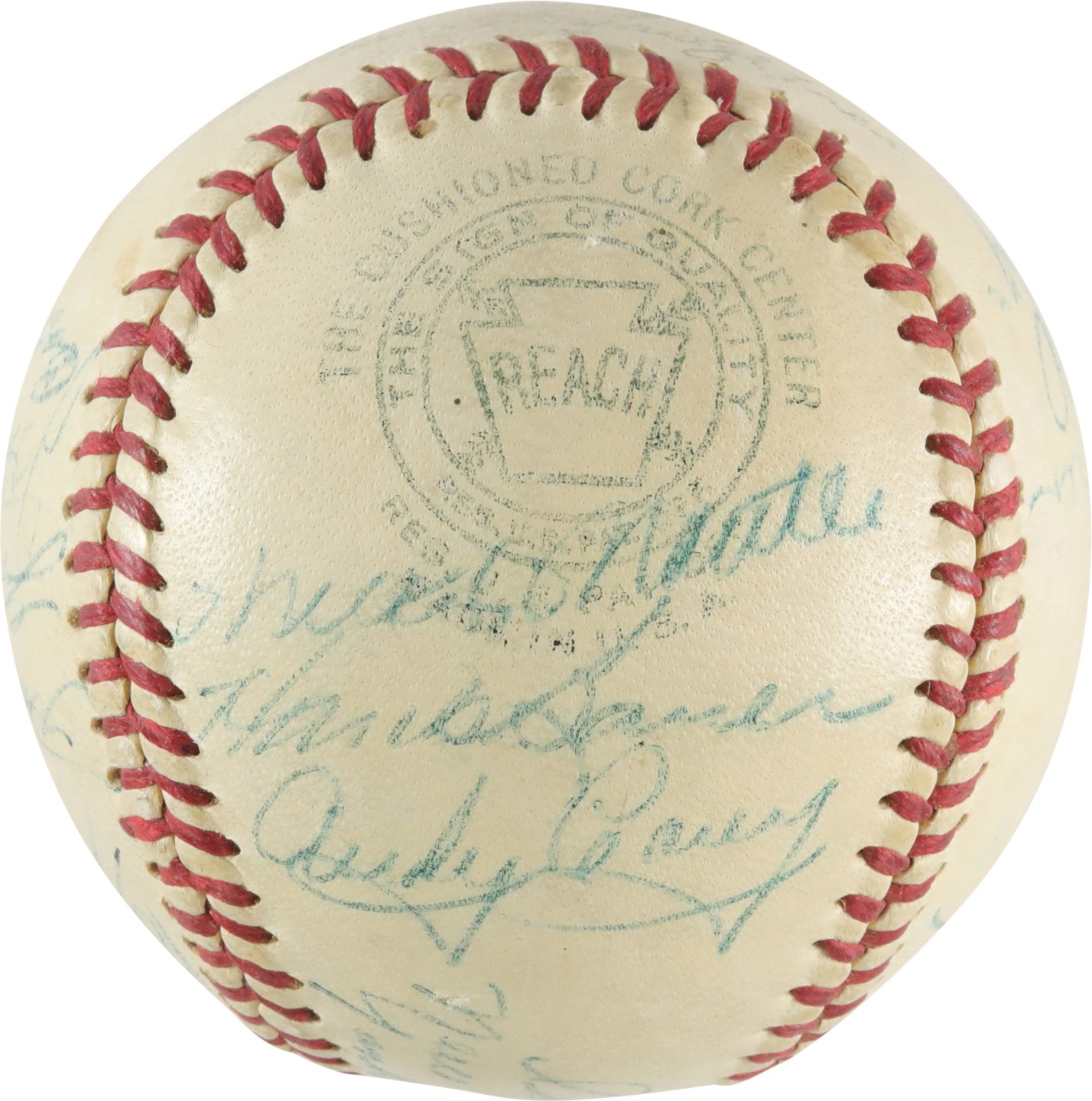 - 1955 American League Champion New York Yankees Team-Signed Baseball (PSA)