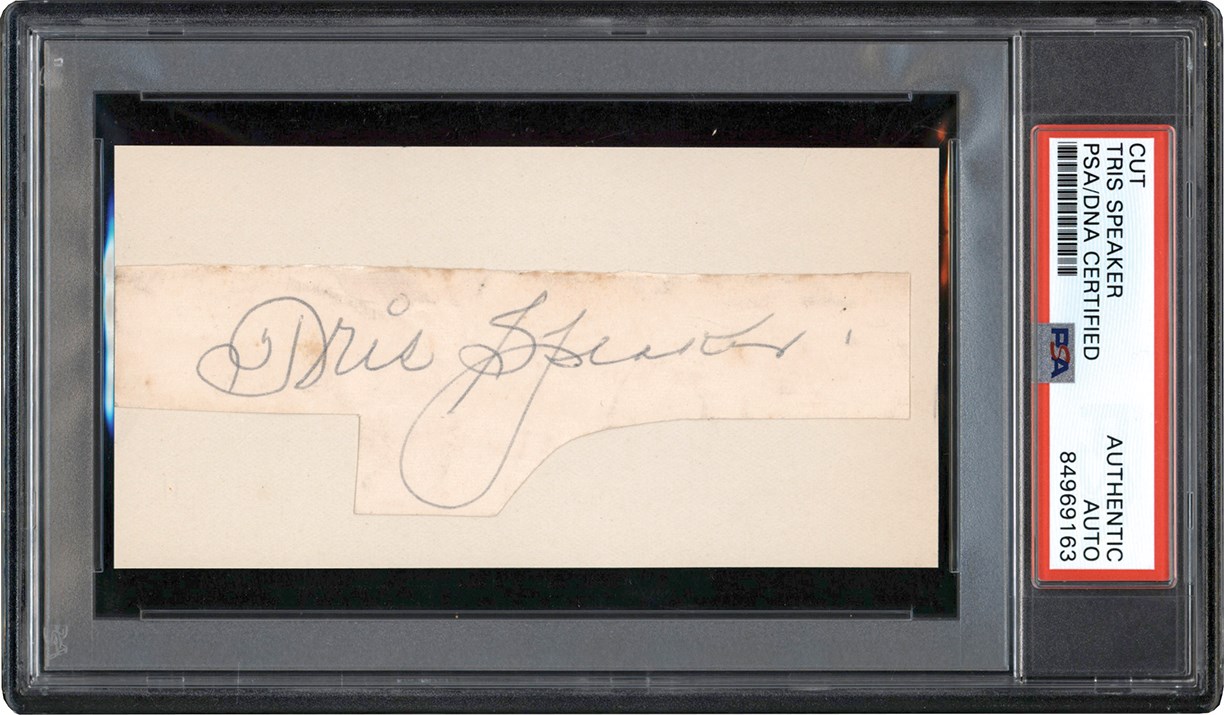 Baseball Autographs - Tris Speaker Autograph (PSA)