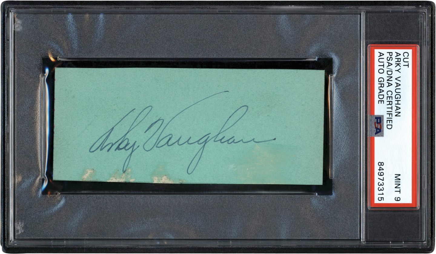 Baseball Autographs - Arky Vaughan Autograph (PSA MINT 9)