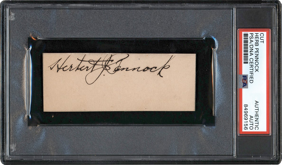 - Herb Pennock Full Name Autograph (PSA)
