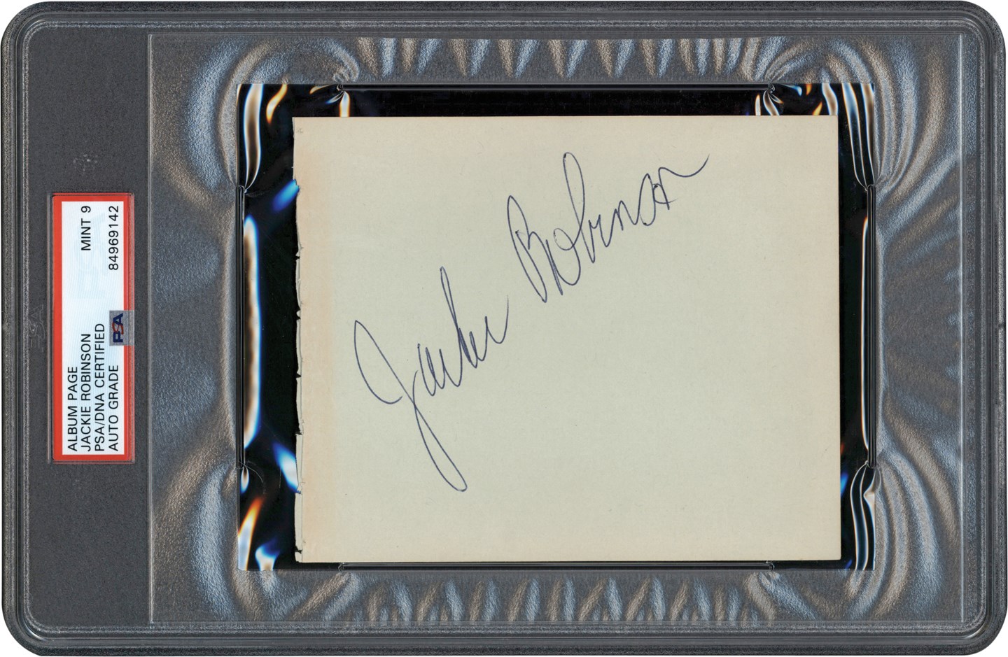 Baseball Autographs - Large Jackie Robinson Signature (PSA MINT 9)