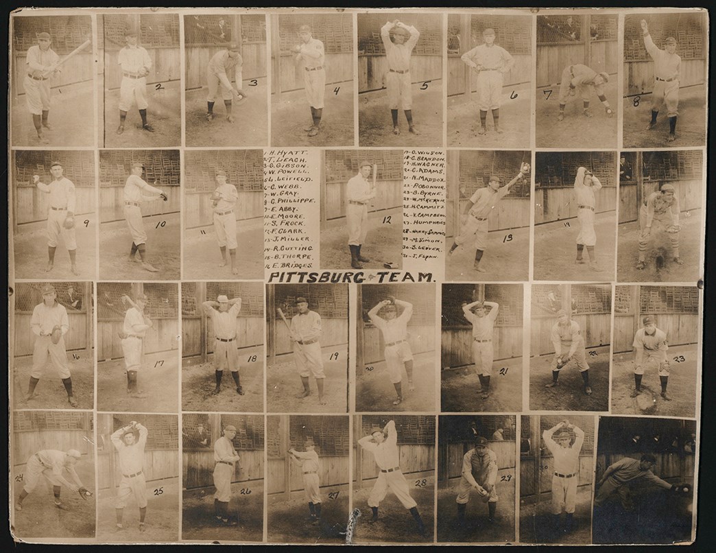 Vintage Sports Photographs - 1910 Pittsburgh Pirates Original Team Composite w/Honus Wagner