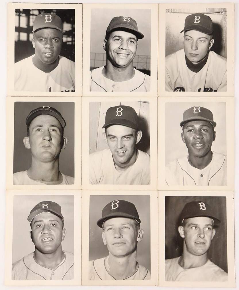 Vintage Sports Photographs - Circa 1954 Brooklyn Dodgers Original Photographs w/Jackie Robinson - Championship Era (9)