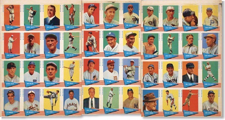 Baseball and Trading Cards - 1961 Fleer Baseball Uncut Sheets (3)