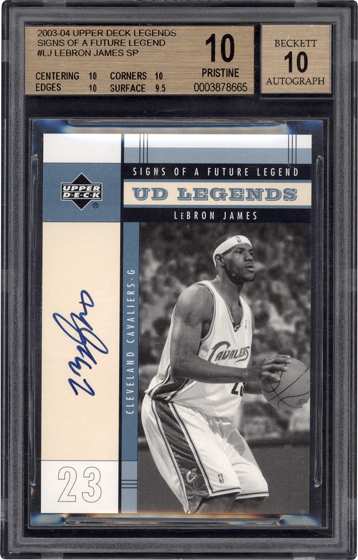 003-2004 Upper Deck Legends Basketball Signs of a Future Legend #LJ LeBron James Autograph Rookie BGS PRISTINE 10 Auto 10